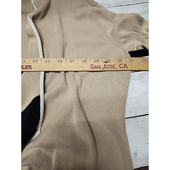 Saks Fifth Avenue Silk/Cashmere Cream/Black Open Front Cardigan Women Sz M - Picture 7 of 7